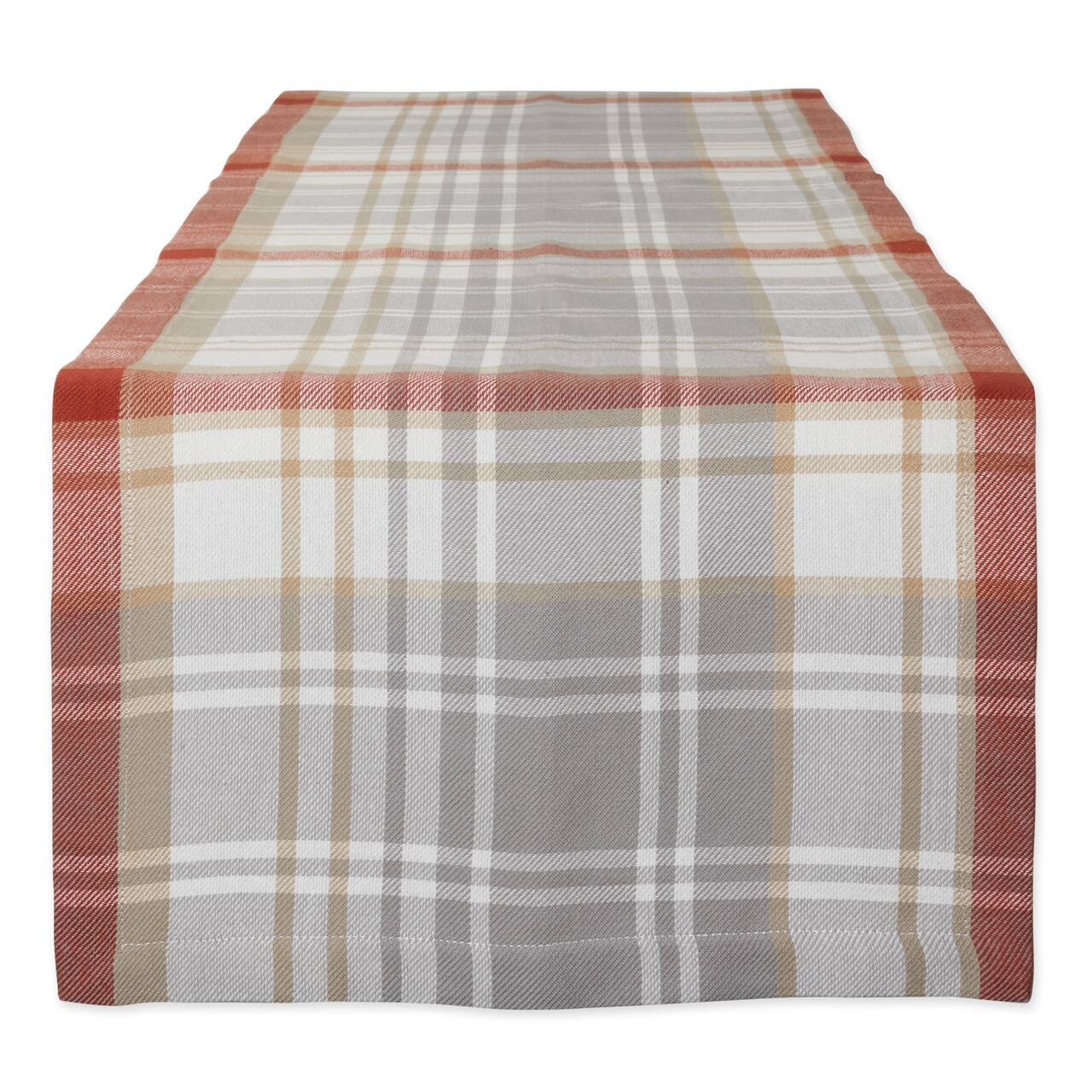 DII® 108" Plaid Thanksgiving Cozy Picnic Table Runner